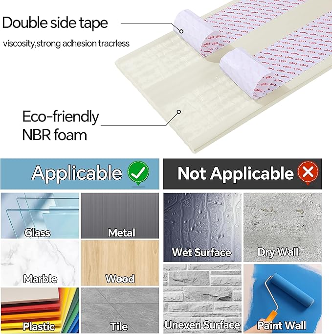 MABOZOO 8'' Extra Wide Seat Edge Cushion, 13.1 FT Length Foam Fireplace Cushion Soft Hearth Guard Bumper Pad Child Proof Padding Hearth Pad Edge Protector, Fireplace Baby Proofing for Baby (Cream)