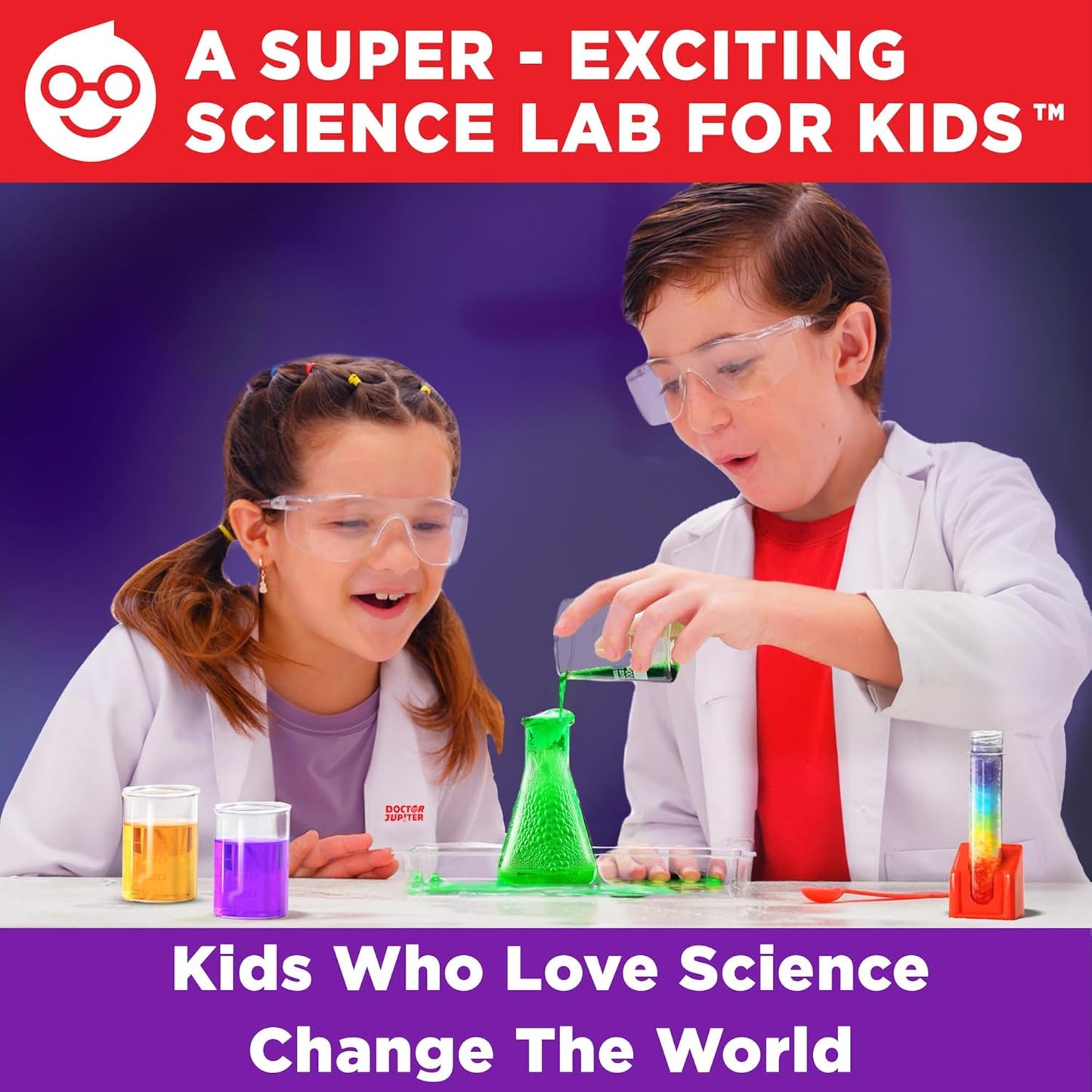 Doctor Jupiter Ultimate Science Kit, Chemistry Set for Kids Ages 8-10-12-14 | Birthday Gift Ideas for Boys & Girls 8,9,10+ Years Old| STEM Toy with 135+ Experiments| Learning & Educational Projects