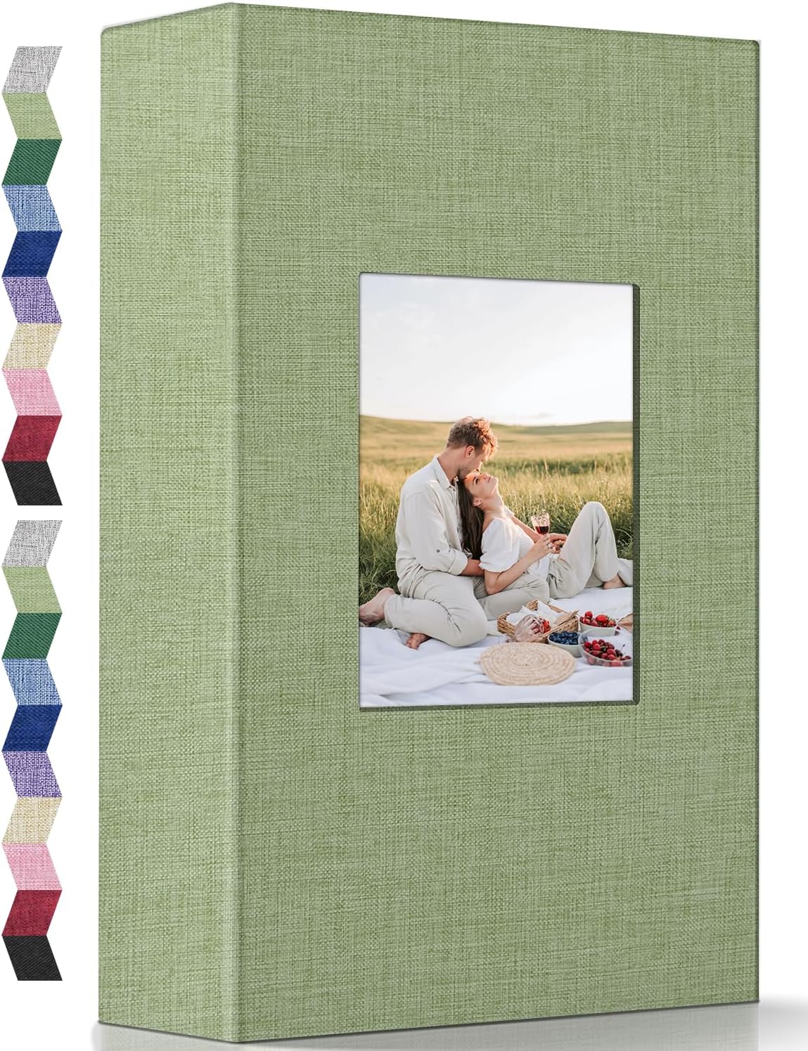 popotop Photo Album 4x6-300 Photos Linen Cover Photo Books with 300 Horizontal Pockets,Slip-in Picture Albums for Family Wedding Anniversary Baby Vacation Pictures