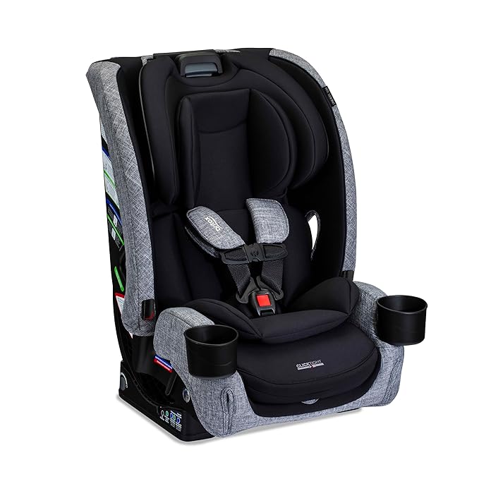 Britax One4Life Slim All-in-One Car Seat, 10 Years of Use, 17.5” SpaceSaver Design, Converts from Rear-Facing Infant Car Seat to Forward-Facing Booster Seat, ClickTight Installation, Raven Black