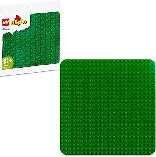 LEGO DUPLO Green Building Plate - 24x24 Stud Foundation for Toddlers to Build, Play, & Display Their Brick Creations - Baseplate Construction Toy for Kids - 10980