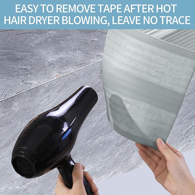 MABOZOO 8'' Extra Wide Seat Edge Cushion, 13.1 FT Length Foam Fireplace Cushion Soft Hearth Guard Bumper Pad Child Proof Padding Hearth Pad Edge Protector, Fireplace Baby Proofing for Baby (Gray)