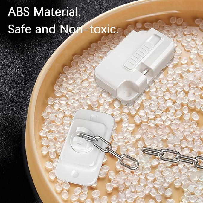 Cabinet Locks for Babies (2 Pack), Heavy Refrigerator Lock, for Fridge, Cabinets, Drawers, Dishwasher, Toilet, Window and Child Locks for Cabinets, Strong non-marking Adhesive No Drilling