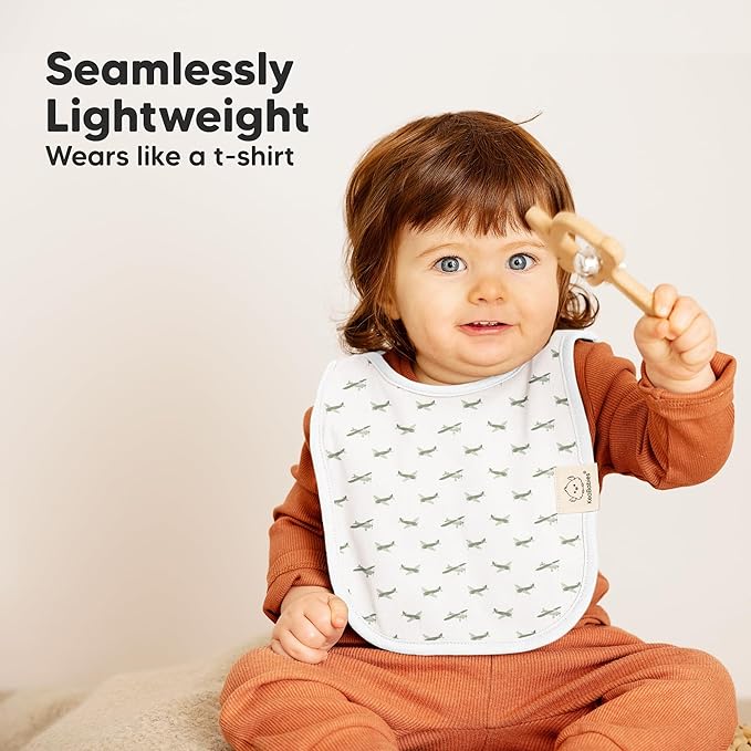 8-Pack Baby Bibs for Boys, Girls - Pullover Bibs for Drooling Teething Baby Girl & Boy Toddler, Newborn, Soft & Absorbent, Cute Colors, Large Torso Coverage Keep Infant Clean & Dry (Vessels)