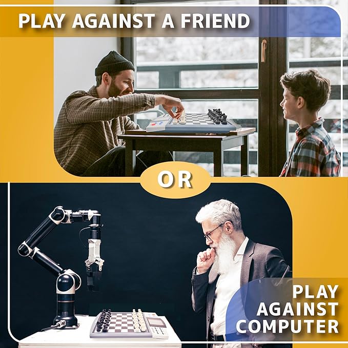 iCore Electronic Chess Set - Develop Thinking Chess Set for Kids, Memory Electronic Chess Board - Talking Coach 30 Skill Levels Beginners & Adults