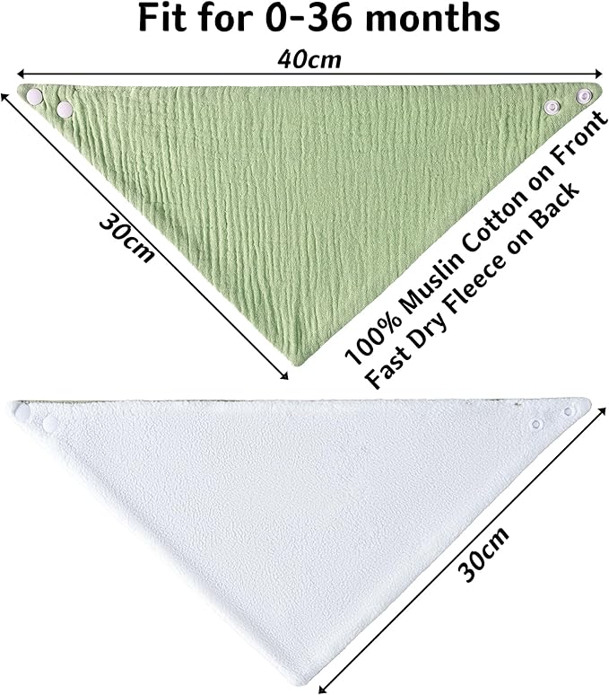 Muslin Baby Bibs Baby Drool Bandana Bibs for Baby Girls Boys Infant Newborn Toddler Drooling and Teething