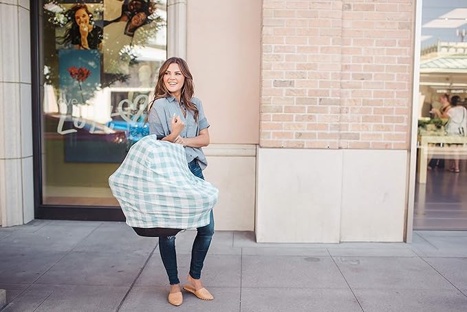 Lincoln Multi-Use Cover: Car Seat, Nursing & Stroller Cover - Stretchy Fabric, All-Season Use, Stylish Designs, Easy Access for Moms