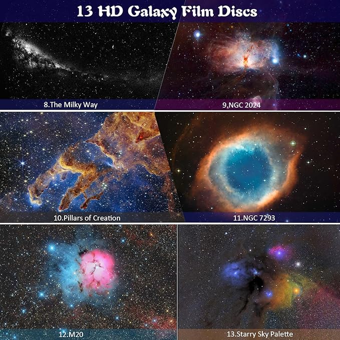 Galaxy Projector,13 in 1 Planetarium Astronaut Space Star Projector for Bedroom,Starry Night Light Projector with Solar System Constellation Moon for Kids,Home Theater,Ceiling,Living Room Decor