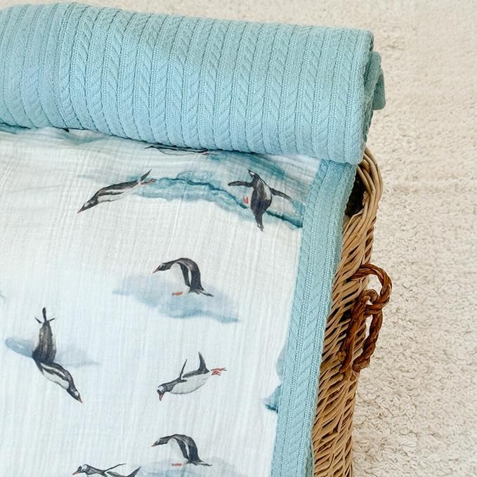 Personalized Baby Blanket with Name – Handmade 100% Organic Cotton Newborn Gift | Custom Knit Blanket for Boys, Girls, Kids & Baby Showers