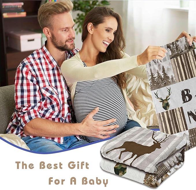 Custom Baby Shower Blanket with Name Personalized Baby Boy Gifts for Birthday Christmas Customized Name Blanket for Newborn New Baby