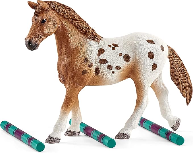 Schleich Horse Club, Horse Toys for Girls and Boys, Lisa's Tournament Training Horse Set with Appaloosa Horse Toys, 11 Pieces, Ages 5+