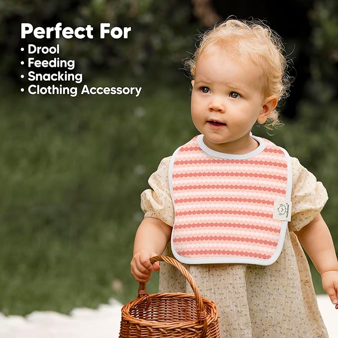 KeaBabies 8-Pack Organic Baby Bibs for Boys, Girls - Super Absorbent Cotton Drool Bibs for Baby Girl & Boy, Teething Toddler, Drooling Newborn, Ultra Soft & Machine Washable (Marine Muse)