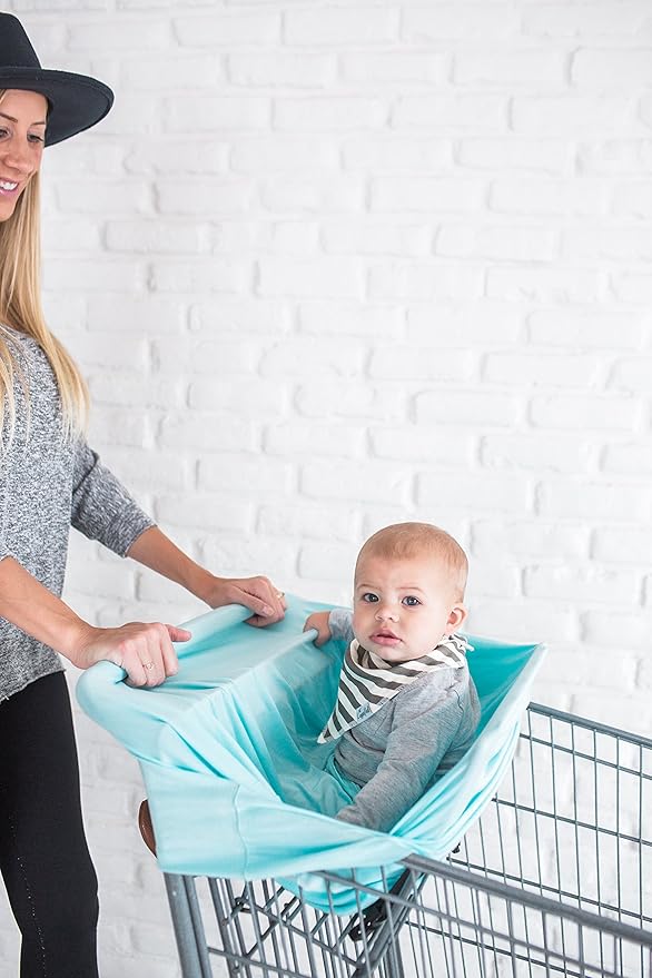 Baby Car Seat Cover Canopy and Nursing Cover Multi-Use Stretchy 5 in 1 Gift The Skye by Copper Pearl