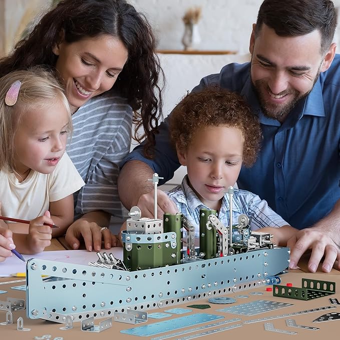 Lucky Doug Stem Building Projects Model Cruiser Ocean Ship Set, 504 Pieces Stem Project Building Toys for Kids Ages 8-12, Assembly Science Kit Toys Gifts for Boys Kids Girls 8 9 10 11 12-16 Years Old
