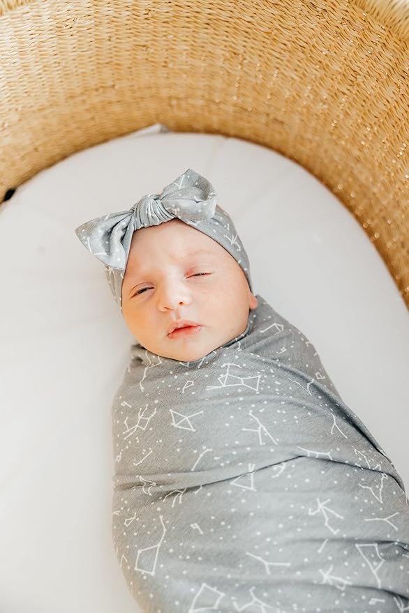Copper Pearl Baby Swaddle Blanket - Premium Knit Baby Blanket, Large Soft Stretchy Receiving Blankets for Baby Boy and Girl, Swaddles for Newborn, Infant, and Toddler (Astro)