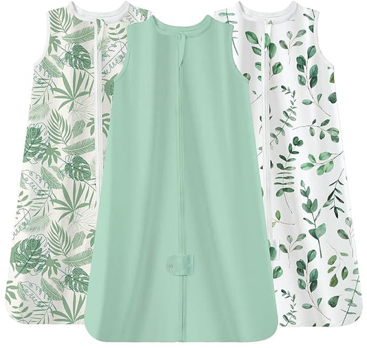 TotAha Baby Sleep Sack 0-6 Months 3-Pack,Summer Light Sleeping Bag 0.5 TOG, Buttery Soft Babies Wearable Blanket with 2-way Safe Zipper Girl Boy, 0.5 TOG