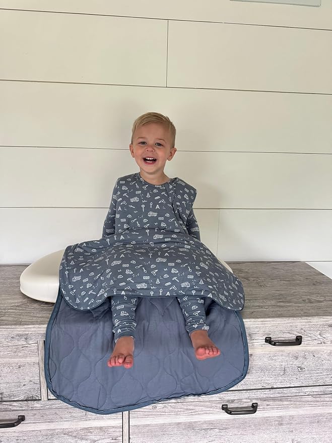 GUNAMUNA günamüna Unisex Baby, Toddler Wearable Blanket, Sleeping Bag Bamboo Rayon, Sleep Sack with Diaper Zipper, 1.0 TOG