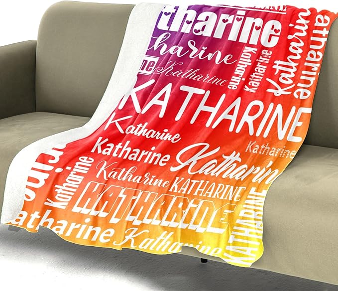 Personalized Blankets with Name Custom Blanket for Adult Kids Baby Customized Blanket Monogrammed Blankets Gifts for Women Men Girls Boys