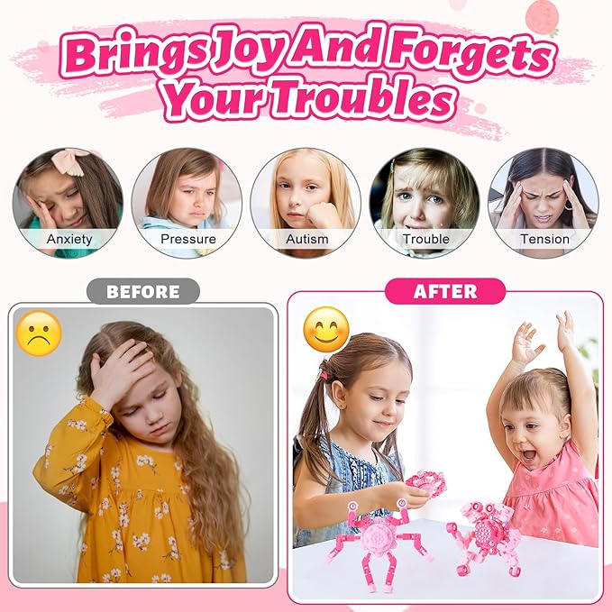 Fidget Spinners for Kids 8-12 and Adults Stress Relief Sensory Toys for Boys and Girls Transformable Fingertip Gyros for Party Favors Goodie Bag Easter Basket Stuffers for Kids