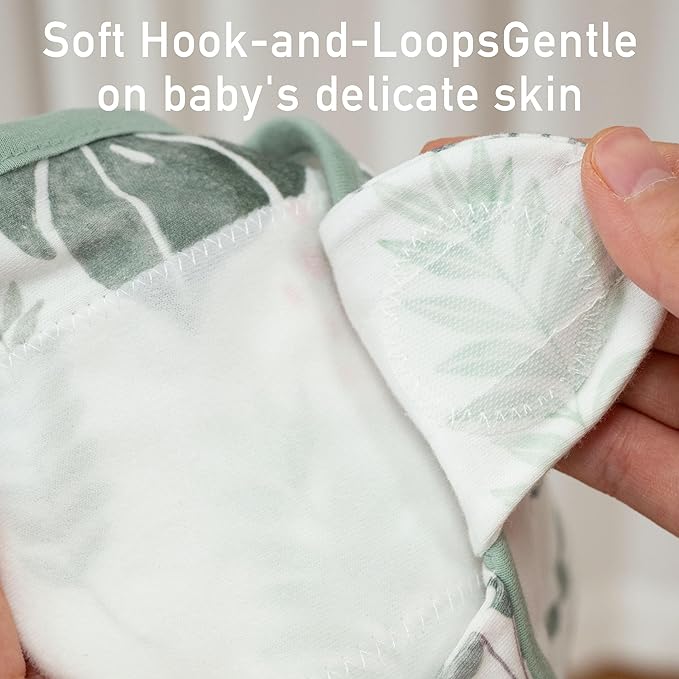 GLLQUEN BABY Girl Swaddles 0-3 Months - 3 Pack Baby Swaddles Sack for Newborn, Infant Sleep Sack, Easy Swaddling Wrap, The Summer of Monstera, Nursery Swaddle Blankets Essentials