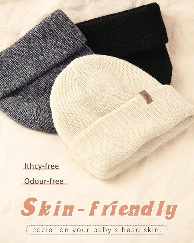 FURTALK Toddler Beanie Baby Boys Girls Beanies Kids Winter Hats Children Knit Warm Caps