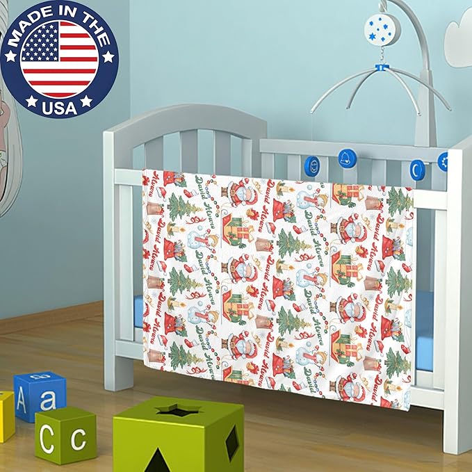 Ship Next Day - Custom Christmas Baby Blanket with Name | Multiple Styles Optional, Personalized Flannel Toddler Blanket, Christmas Swaddle for Boys & Girls, Xmas Decor Throw