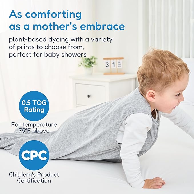 TotAha Toddler Sleep Sack 2T-4T, Soft Wearable Blanket Baby Sleep Bag, Light 0.5 TOG or Medium-weight 1.0 TOG Sleeping Sacks