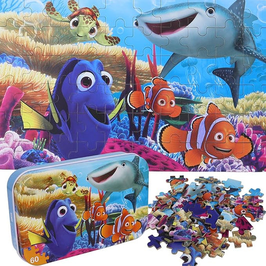 Ocean Puzzles - 60 Piece Underwater World Jigsaw Puzzles for Kids Ages 4-8 Family Game Reduced Pressure Toy Gift for Children (2614)