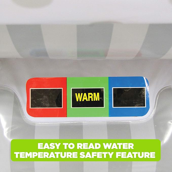 Playtex Baby Air-Filled Cushion Bath Tub - Free-Standing, Blow up, Portable, Inflatable, Safe Bathing, Baby Bathtub, Toddler Bathtub