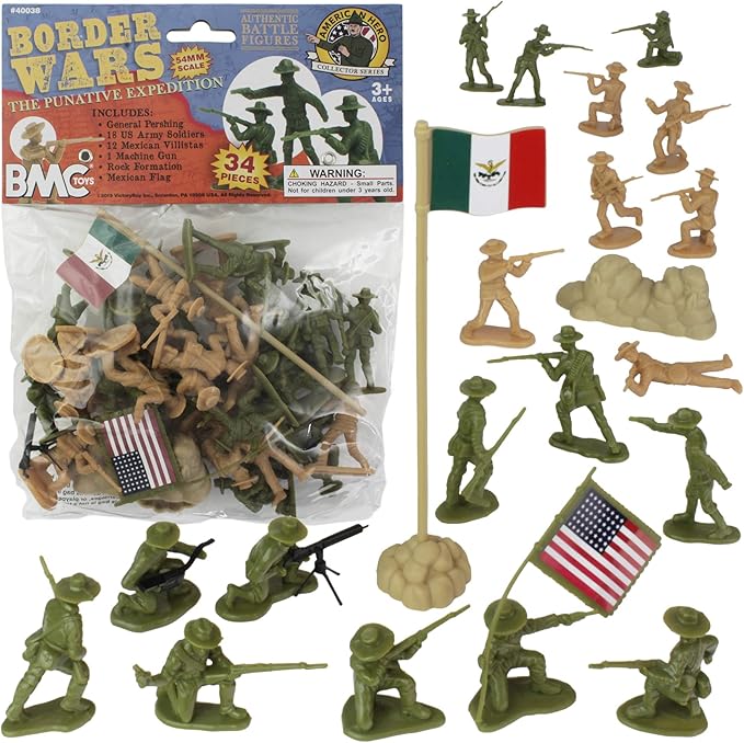 BMC Border Wars US Army vs. Mexican Villistas - 34pc Soldier Figures