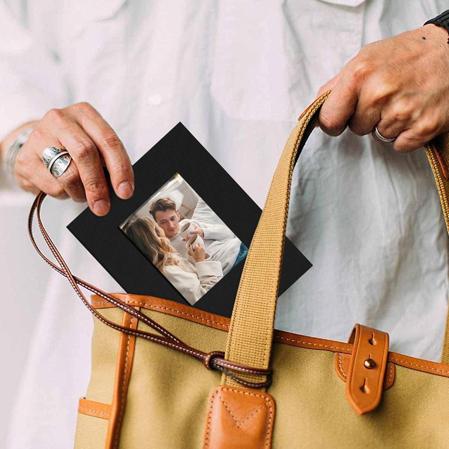 24 Pockets Photo Album 4x6 Pictrues Linen Cover Memory Book Black