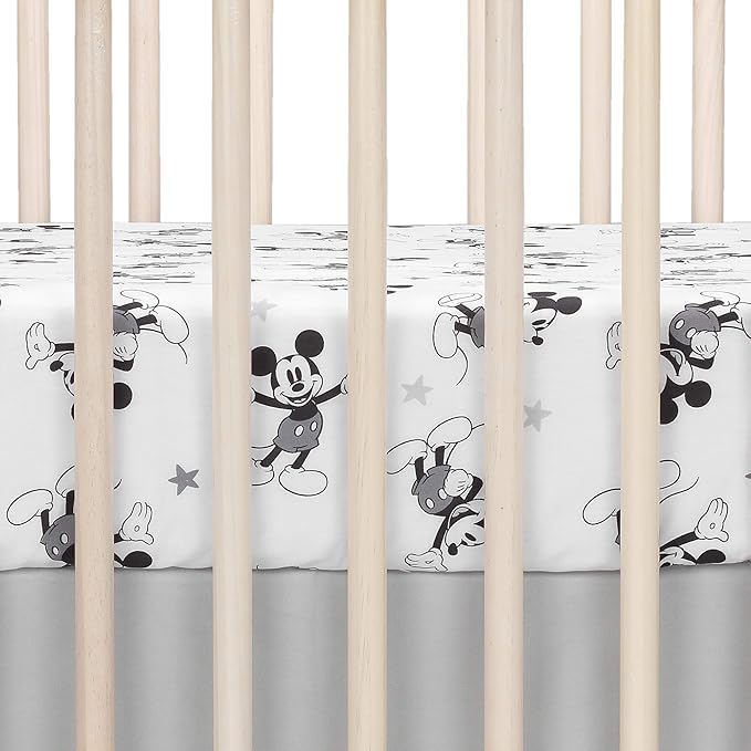 Lambs & Ivy Disney Baby Magical Mickey Mouse 3-Piece Crib Bedding Set - Gray