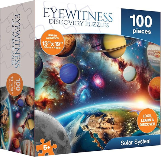 Eyewitness Discovery Puzzle Solar System, 100 Piece Jigsaw for Kids, Educational Learning Toy for Boys & Girls, Children Ages 5+