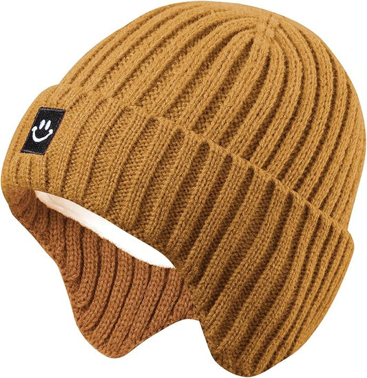 MaxNova Baby Winter Hat Toddler Beanie Hat Earflap Knit Cap for Boys Girls 0-8 Years