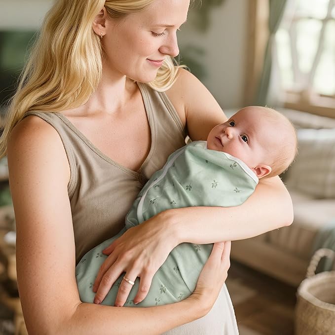 GLLQUEN BABY Girl Swaddles 0-3 Months - 3 Pack Baby Swaddles Sack for Newborn, Infant Sleep Sack, Easy Swaddling Wrap, Natural Adorableness, Nursery Swaddle Blankets Essentials