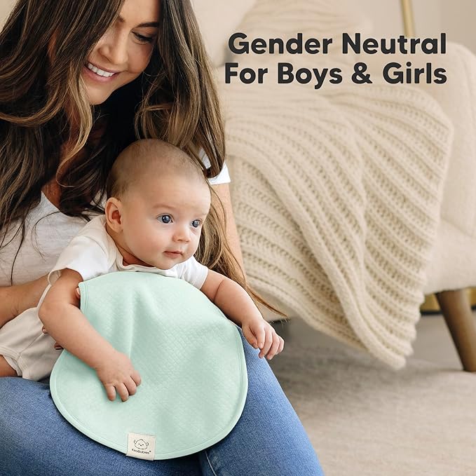 KeaBabies 5-Pack Organic Burp Cloths Baby Girl, Boy - Extra Large, Absorbent Baby Burp Cloths, Soft Burping Cloths for Babies, Newborn Burp Clothes, Cotton Burp Rags, Thick Burp Cloth (Eclipse/Quin)