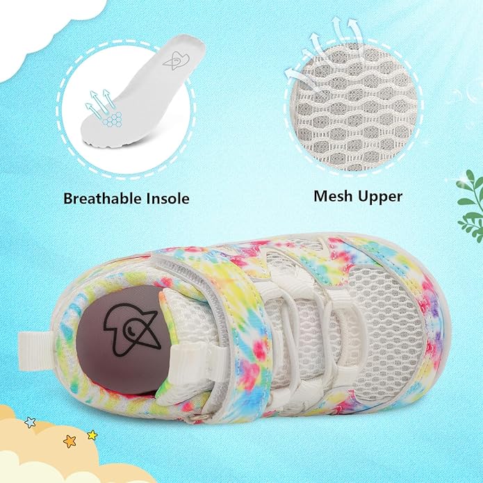 LeIsfIt Baby Shoes Boys Girls First Walking Shoes Non-Slip Toddler Breathable Sneakers Infant Sneakers