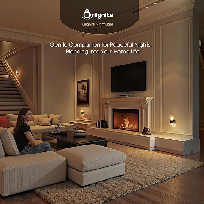 Night Light, Night Lights Plug into Wall, Soft White LED Nightlight for Kids, Adjustable Brightness 0-100LM, Dusk to Dawn Sensor, Soft Light for Bedroom, Hallway, Nursery, 2 Pack