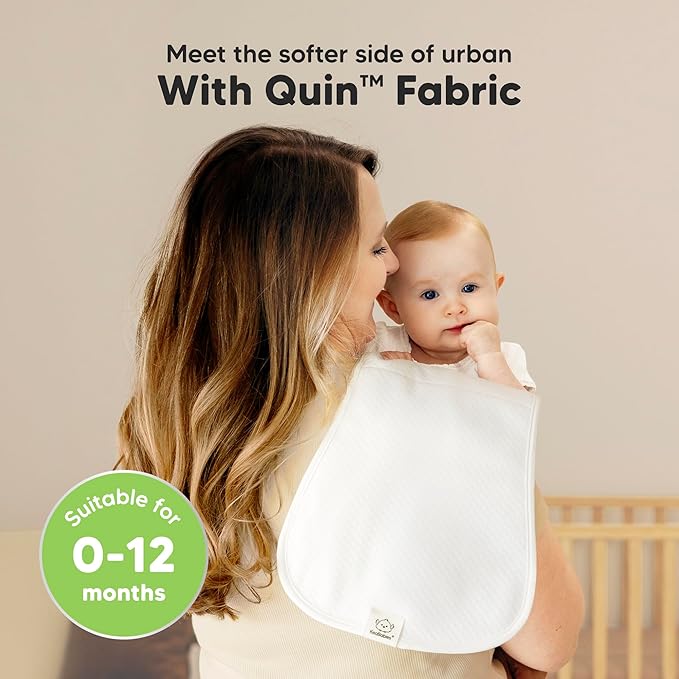 KeaBabies 5-Pack Organic Burp Cloths Baby Girl, Boy - Extra Large, Absorbent Baby Burp Cloths,Soft Burping Cloths for Babies,Newborn Burp Clothes,Cotton Burp Rags,Thick Burp Cloth(Soft White/Quin)