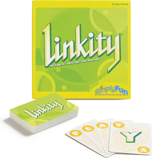 SimplyFun Linkity - Engaging Vocabulary and Word Association Educational Game for Ages 8 & Up, Perfect Word Game for Kids for Family Night, Classroom Learning, and Parties, for 3-8 Players