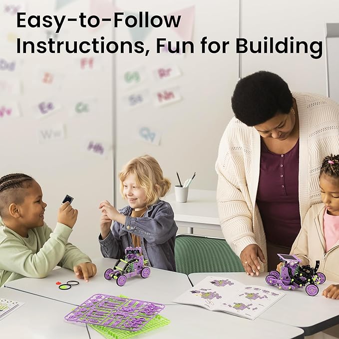 Sillbird Solar Building Robot Kit STEM Gift for Boys Aged 8-14, 12-in-1 DIY Science Educational Toys for Kids Birthday, Solar Powered Robotic Set with 190 Pieces