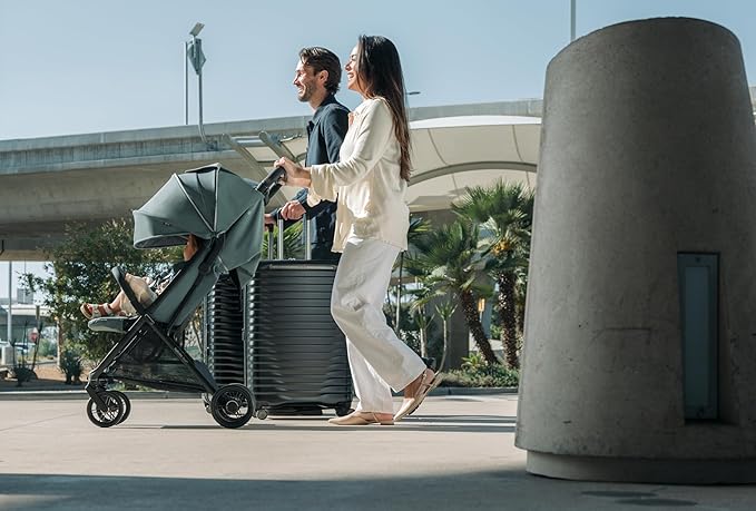 Inglesina Quid³ Stroller, Galaxy Gray - Compact Reclining Travel Stroller for Baby & Toddler 0-55 lbs, One Hand fold, Car seat Compatible, Airplane Overhead, Lightweight, Foldable, XL UPF 50+ Canopy