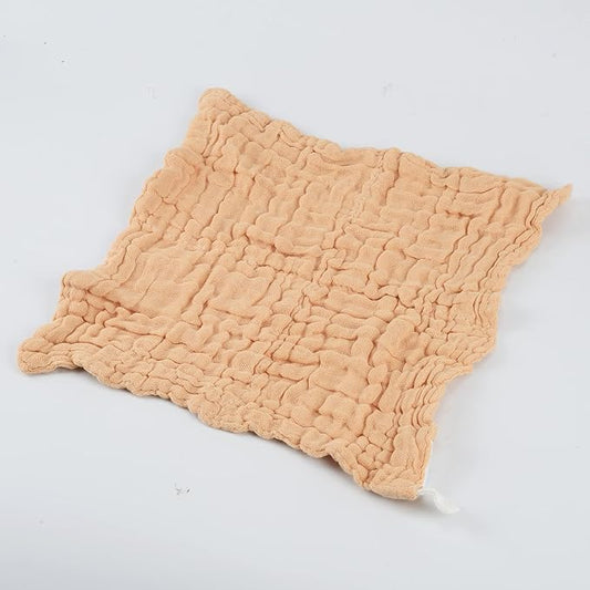 10 Pcs Baby Muslin Washcloths 100% Natural Cotton Unbleached, Extra Soft Baby Wipes Organic Burp Cloths Blank Bibs for Newborns Infants Sensitive Skin, Shower Gift Set 12"x12"