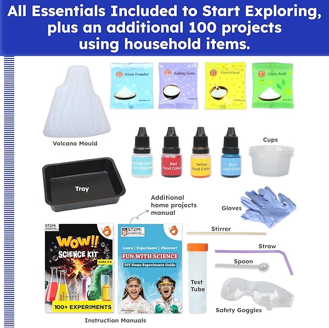 Butterfly EduFields 100+ Science Kits for Kids Age 4-8 | Science Kit Gifts for 6 Year Old Boys & Girls | Science Experiments for Kids 6-8 | Science Kits Age 4-8 | Cool 7 Year Old Gifts