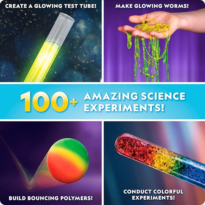 National Geographic Amazing Chemistry Set - Chemistry Kit with 45 Science Experiments Including Crystal Growing and Reactions, Science Kit for Kids, STEM Gift for Boys and Girls (Amazon Exclusive)