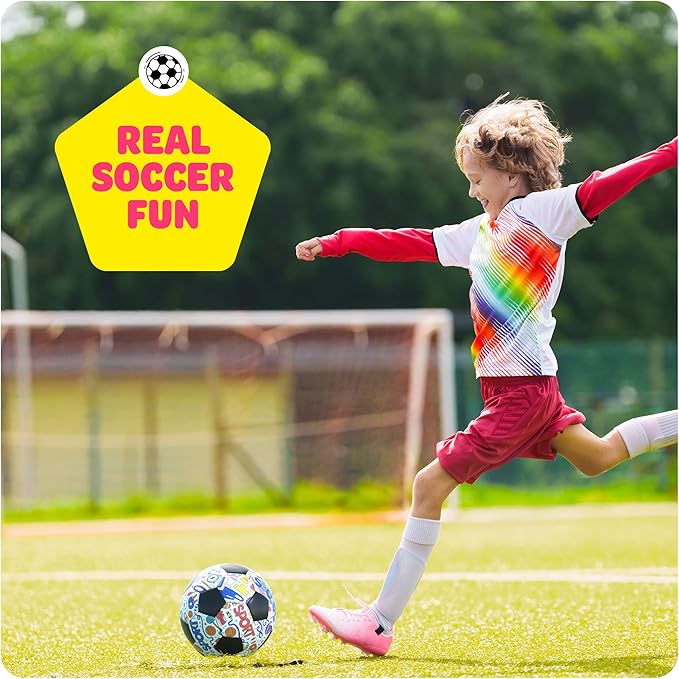 Soccer Ball Coloring Kit for Kids - Soccer Gifts for Girls & Boys - Sports Gifts - 3 4 5 6 7 8 Year Old Boy Birthday Gift - Craft Kits for Kids Ages 4-8 - Boy Toys for 4 Year Old - Games Accessories