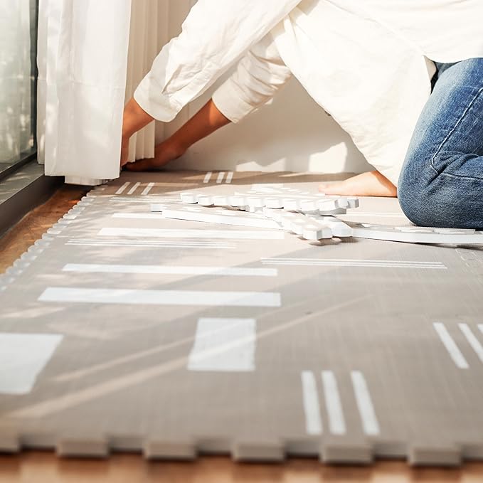 Baby Play Mat for Floor - Nira (4x6ft) - Premium EVA Foam Play Mat for Babies & Toddlers (Ages 0-5+) - Non-Toxic Playmat for Tummy Time, Crawling & Playroom - Stylish & Comfortable