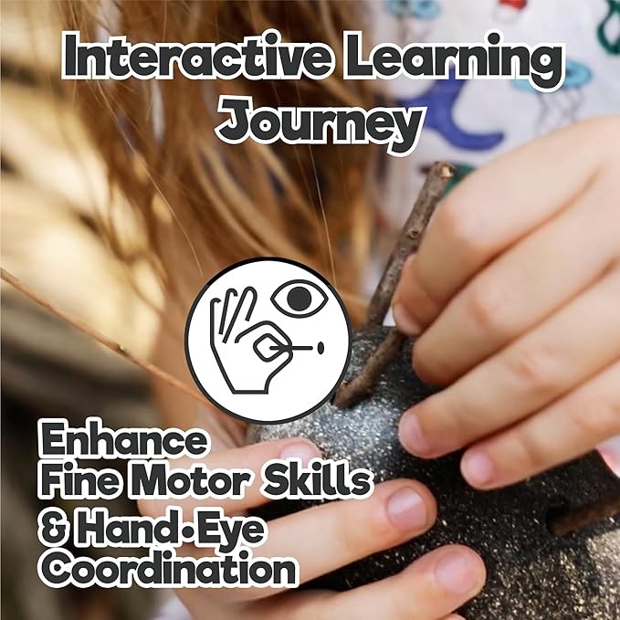 Taksa Toys Locomo Family Black Edition Waldorf Montessori Toys Wooden Animal Figures for Outdoor-Loving Kids, Trigger Boys Girls Creativity, Sensory Toddler Toys for Ages 3 4 5 6 7+ Olds (Set of 5)