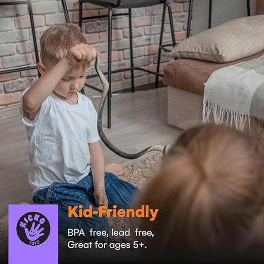 Kicko 12 Pack of 14 Inch Assorted Rubber Toy Snake - Soft Flexible Realistic Fake Floating Plastic Snakes - Colorful Bulk Small Sizes Set for Reptile School Collection, Birthday Party, Halloween Props