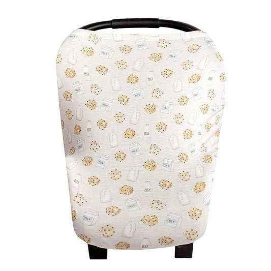 Copper Pearl Multi-Use Cover: Car Seat, Nursing, and Stroller Cover for Sun - Stretchy Fabric, All-Season Use, Stylish Designs, Easy Access for Moms - Chip